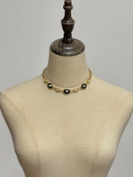 Колье с зелёной эмалью и кристаллами Burberry