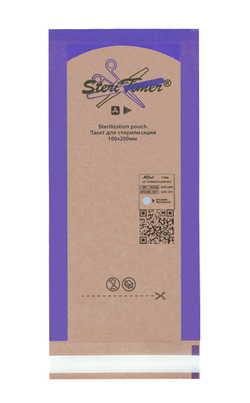 Пакет комбинированный плоский SteriTimer 100х200мм (100шт)