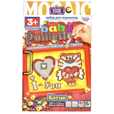 Набор для творч. "Baby Paillette", Киса (Данко)