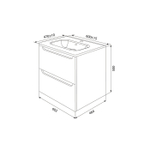 Тумба с умывальником IDDIS Edifice, подвесная, 60 см, светло-серый, EDI60L0i95K