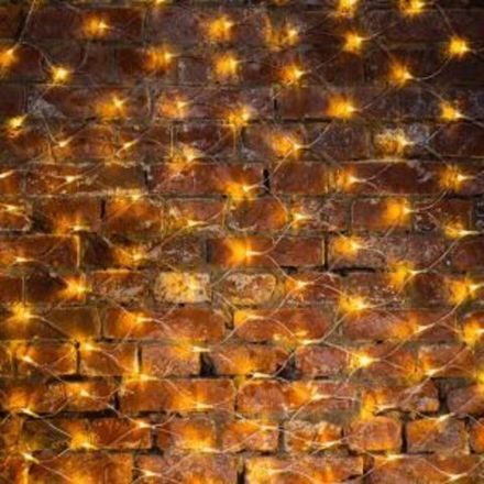 Гирлянда "Сеть" 2х1,5м, свечение с динамикой, прозрачный ПВХ, 288 LED, 230 В, цвет: Тёплый белый