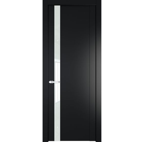 Межкомнатная дверь эмаль Profil Doors 1.2P блэк стекло белый лак
