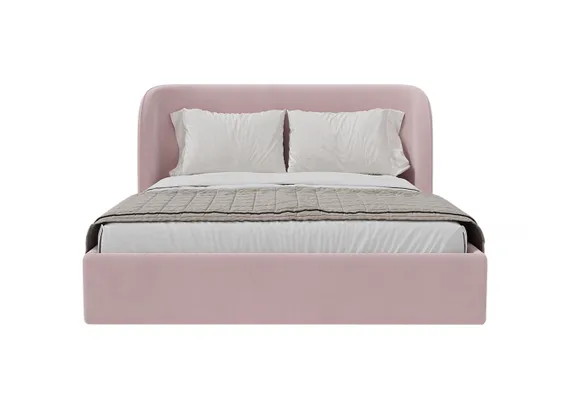 Кровать с подъемным механизмом Classic 160 см (розовый, велюр)