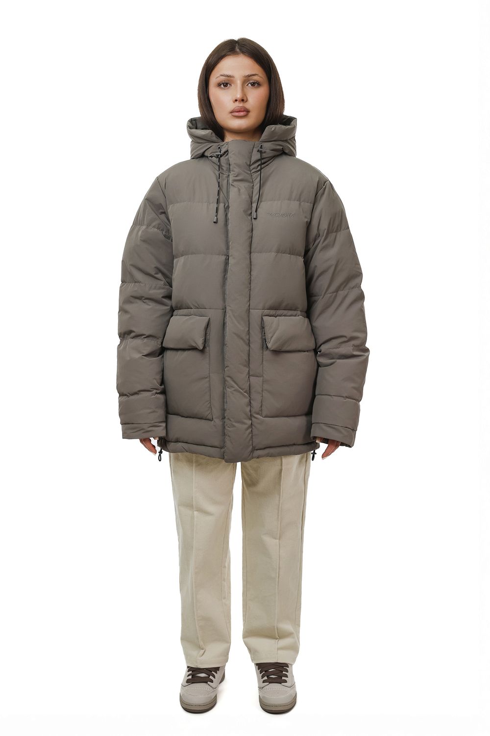 Пуховик Ymkashix HTF Logo серый