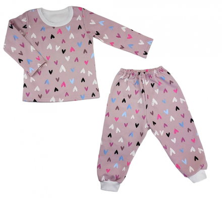 Пижама 903/26 сердца на пудре