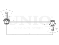 Стойка стабилизатора передняя UNIO SSP-50054