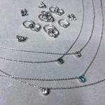 Серьги Point с Swiss топазом