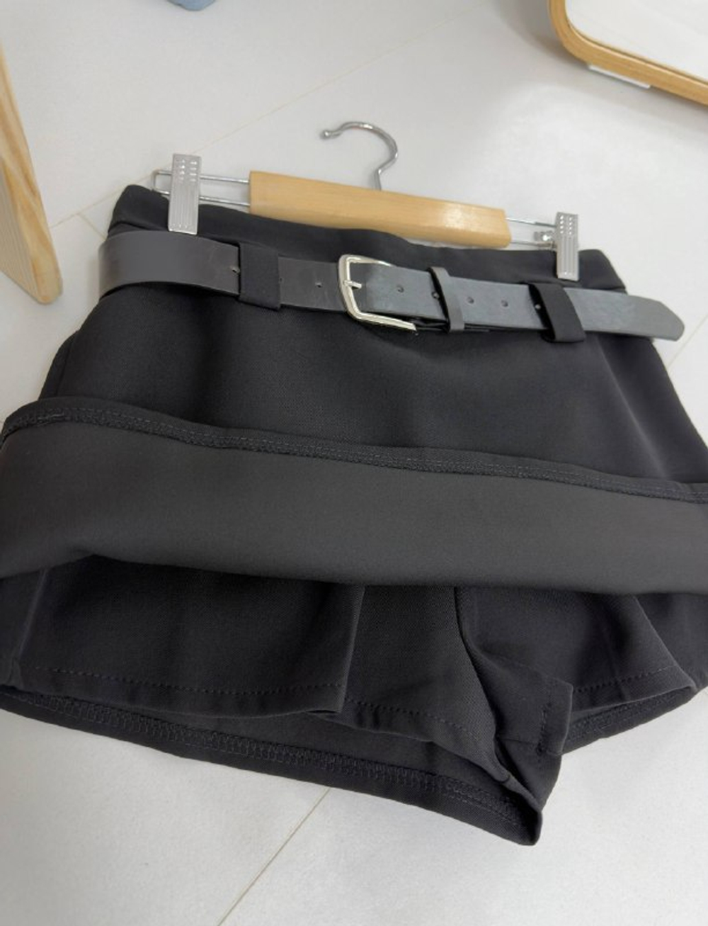 Юбка-шорты женские арт. 1017 цвет "чёрный"