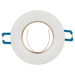 Встраиваемый светильник алюминиевый ЭРА KL107 WH/GD MR16 GU5.3 белый золото