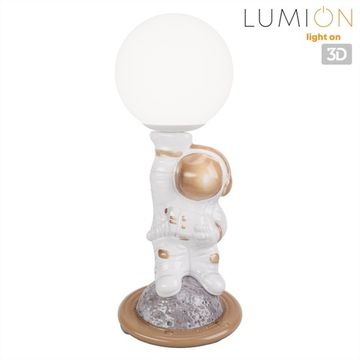 Настольная лампа 1*E14 8207/1T белый/золото Atlas Lumion