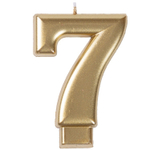 Свечи-цифры на торт в золотом цвете 8 см