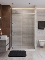 Душевая дверь Cezares LUX-B-FS-11-140-C-CR, 140х195, профиль хром, стекло прозрачное