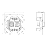 Механизм розетки RJ45 + RJ45 (двойная) cat.6/ClassE-8/8, серия DB