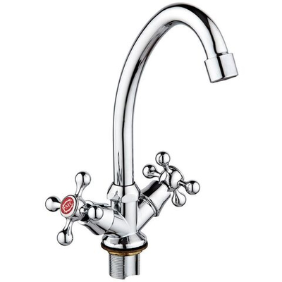 Смеситель для кухни, РМС, с кран-буксой, хром, SL71-271F