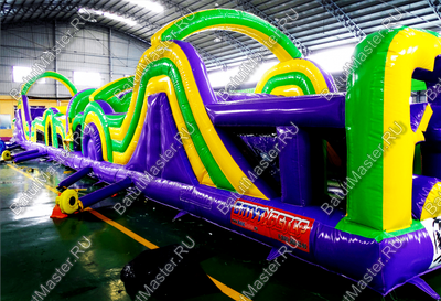 Надувной батут "Длинная полоса препятствий" 29*4*5 м