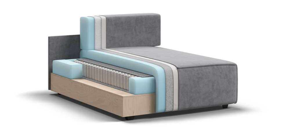 Босс Софт Модуль оттоманка Велюр Роял агат