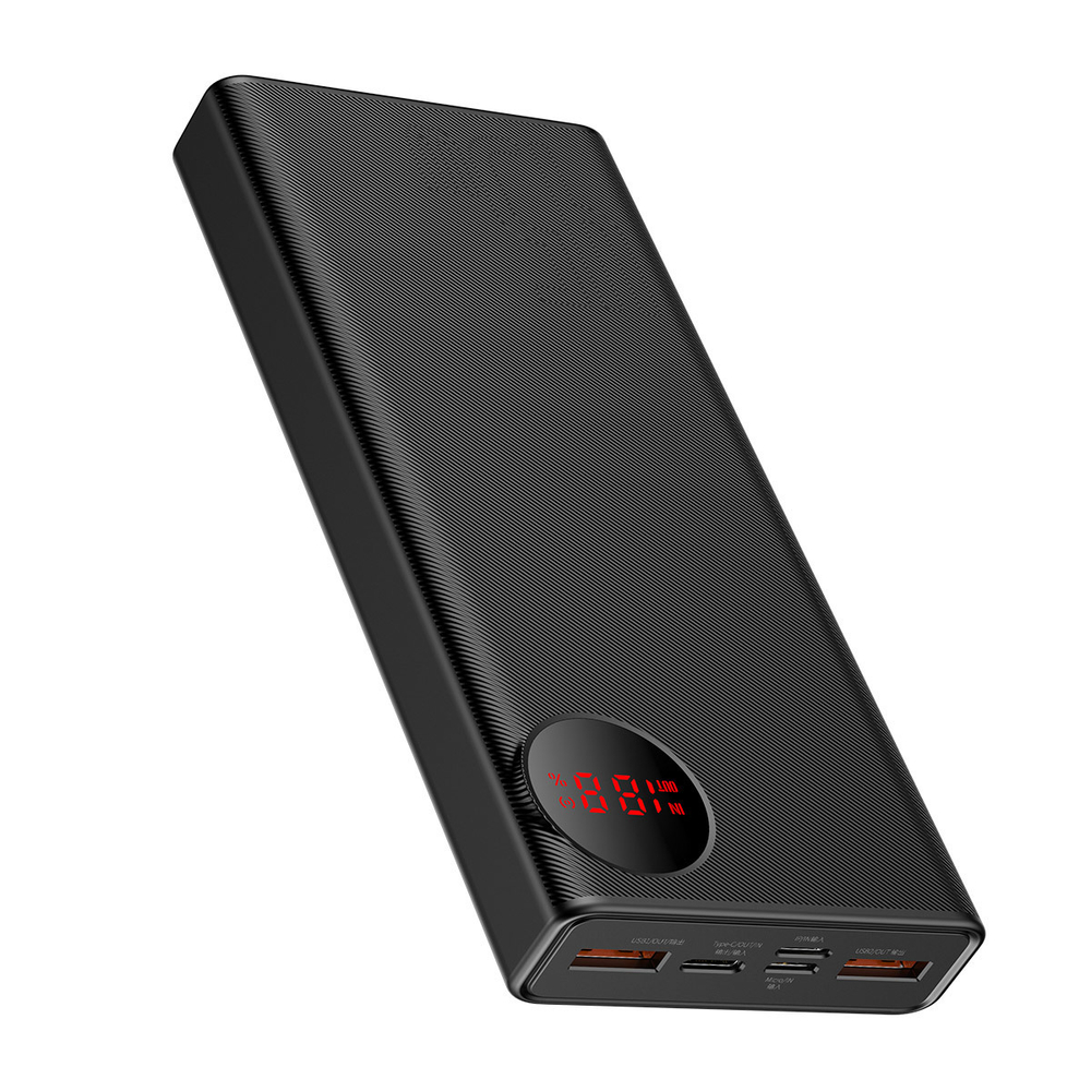 Внешний аккумулятор Baseus Mulight Digital Display Quick Charge Power Bank 45W 20000mAh - Black