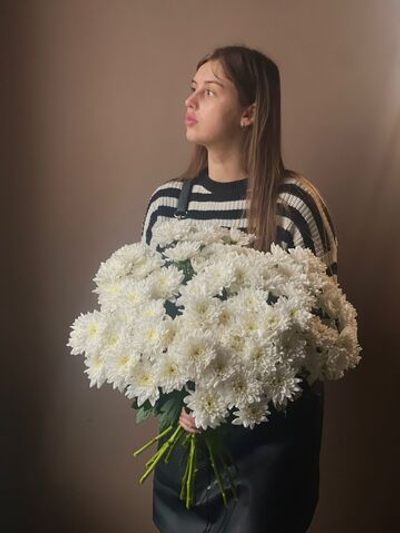 Хризантема кустовая "Зембла" (белая)