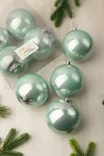 Набор новогодних шаров (4 шт) - перламутр