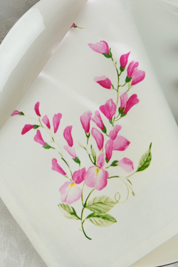 Скатерть 160x270 и 12 салфеток Vallesusa Excelsior Glicine 15741 Rosa Vivo