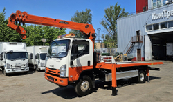Эвакуаторная платформа 4.5 т с КМУ 3.2 т на шасси Isuzu Elf