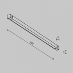 Накладной светильник Maytoni Technical Basis TR240-2-6W3K-B