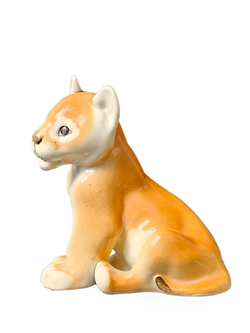 Фарфоровая статуэтка "Львенок", СССР, ЛФЗ, 1970 - 1990 гг.