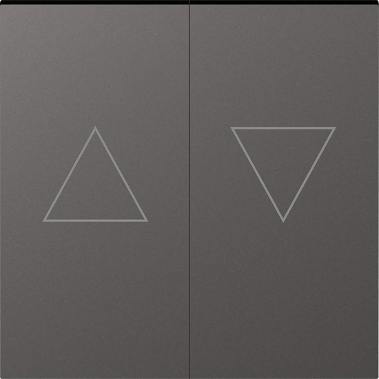 Клавиша 2-я со стрелками для жалюзи,  матовый титан,  серия A07