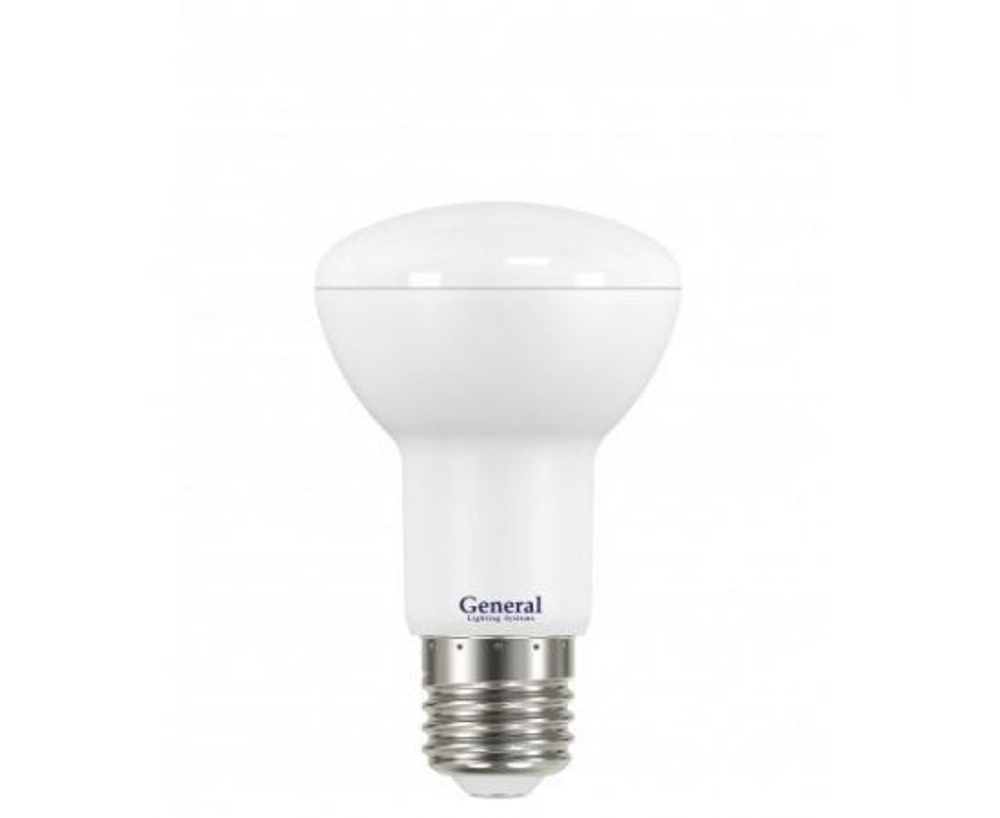 Лампочка светодиодная E27, лампа рефлектор 8 Вт холодный белый 6500K, световой поток 660 люмен, набор 10 штук R63 , энергоэффективная, General Напрямую у производителя