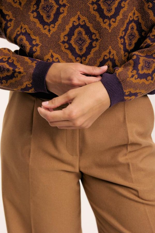 Лонгслив Тюбетейка укороченный фиолетовый - фото 5