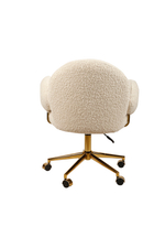 Кресло офисное Ist Casa Клауд-2, 65х63х89, ткань букле белый, золотые ноги