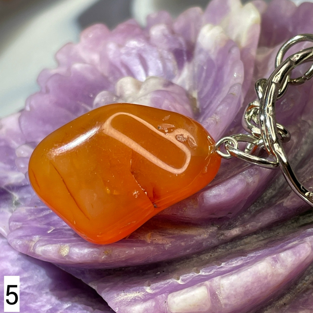 63288 Сердолик Брелок галтовка №5-24