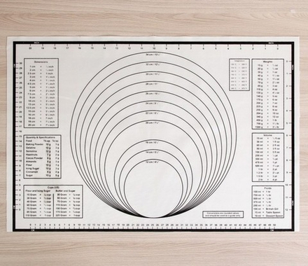 Армированный силиконовый коврик для раскатки теста и выпечки 59х38.5 см