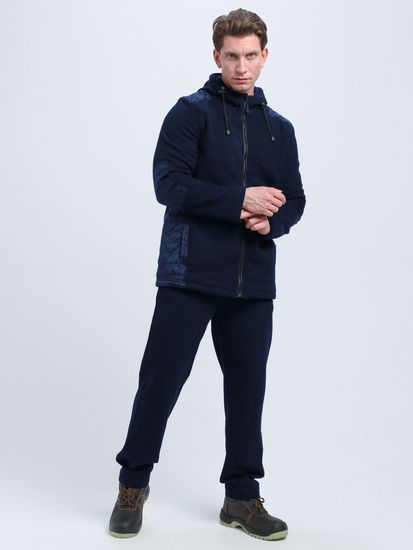Куртка с капюшоном Кэмп (тк.Флис), т.синий