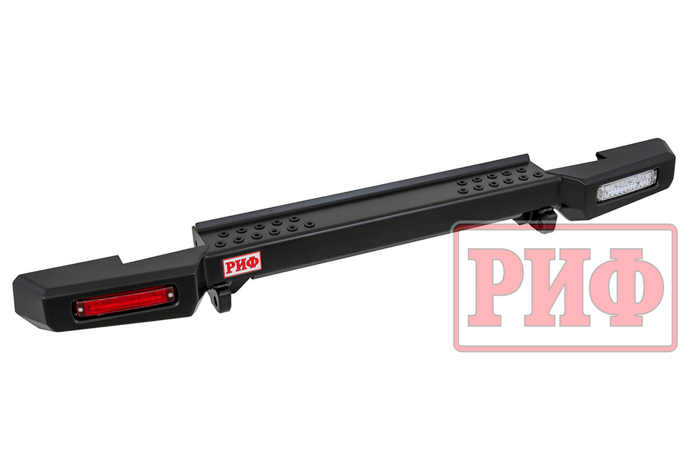 Бампер силовой задний УАЗ Хантер с фонарями, возможностью установки фаркопа, стандарт РИФ