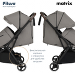 Коляска прогулочная Pituso Matrix PU Graphite