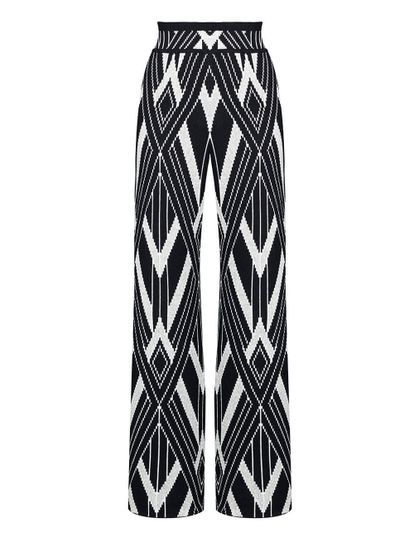 Женские брюки черного цвета из шелка и кашемира - фото 1