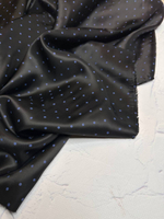 Вискоза подкладочная с узором (100%вискоза, Черный фон/фиолетово-синий мелкий горох, 137, 75 гр/м2)