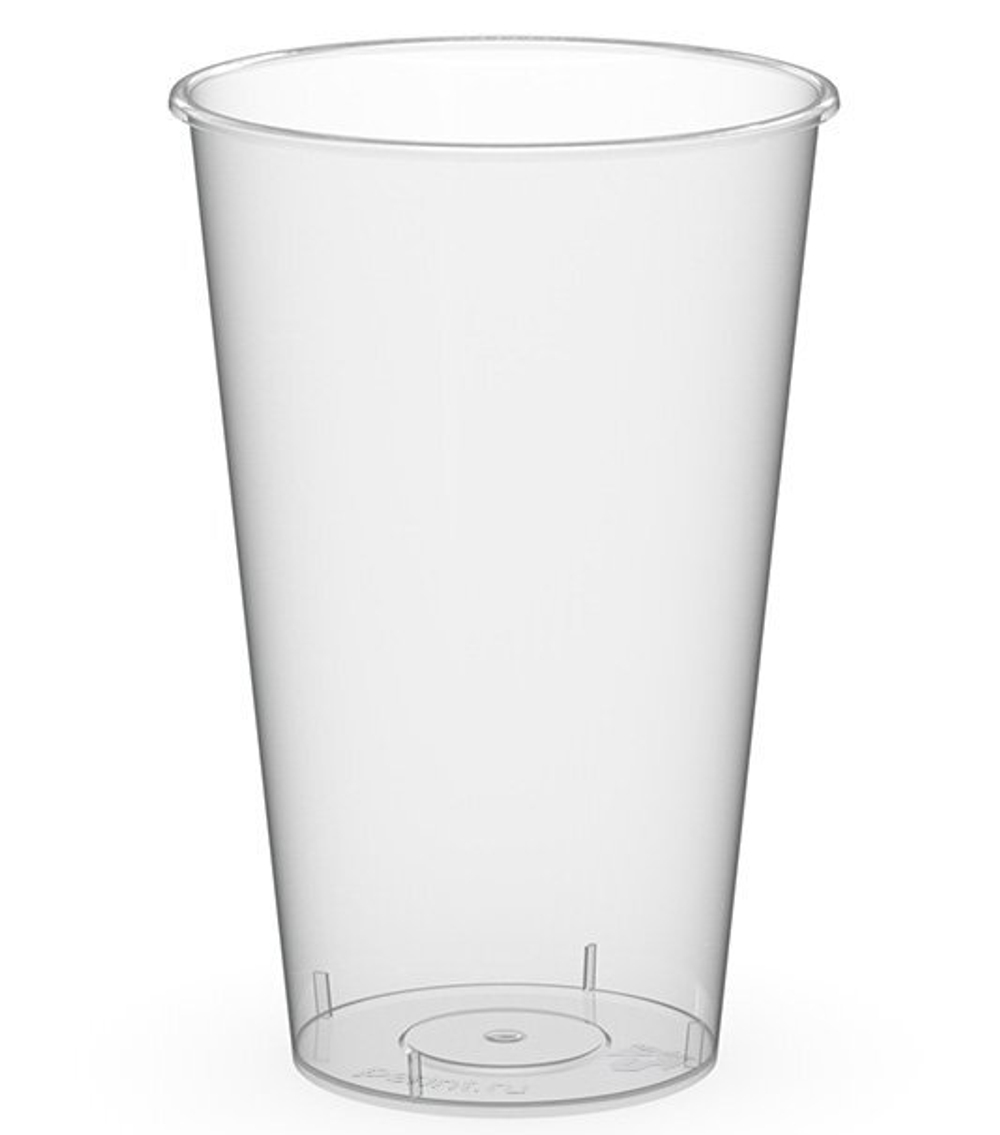 Стакан Bubble Cup 500 мл, диаметр 90 мм, прозрачный, глянцевый полипропилен, 512 штук