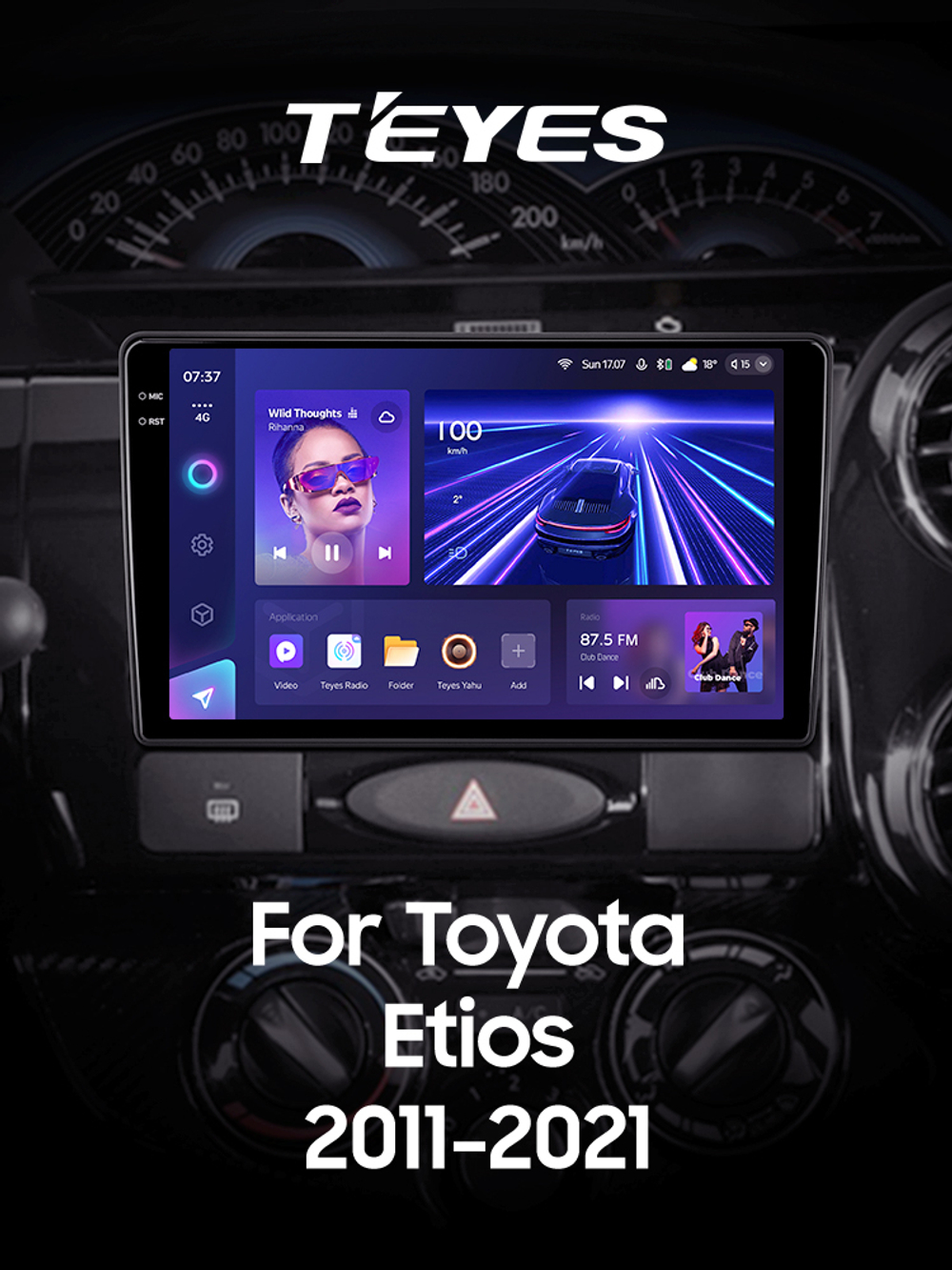 Teyes CC3 2K 9"для Toyota Etios 2011-2021