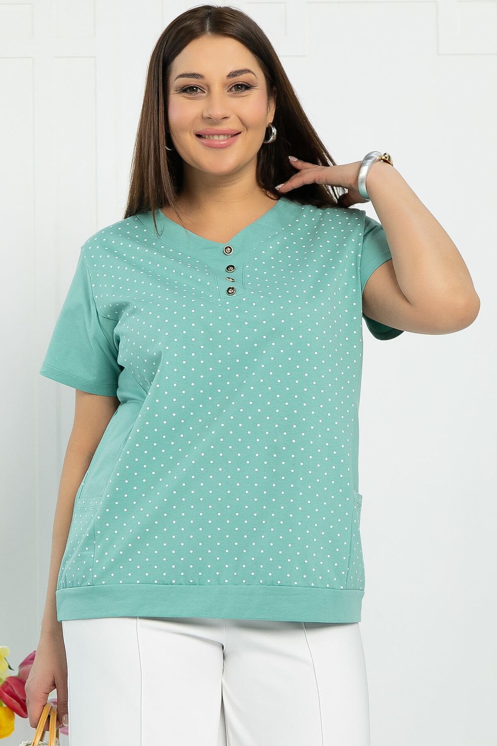 Блуза Ваниль (олива) Б12852-20М LT Collection