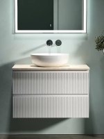 Тумба с раковиной Sancos SNOB R 80 со столешницей, белая матовый
