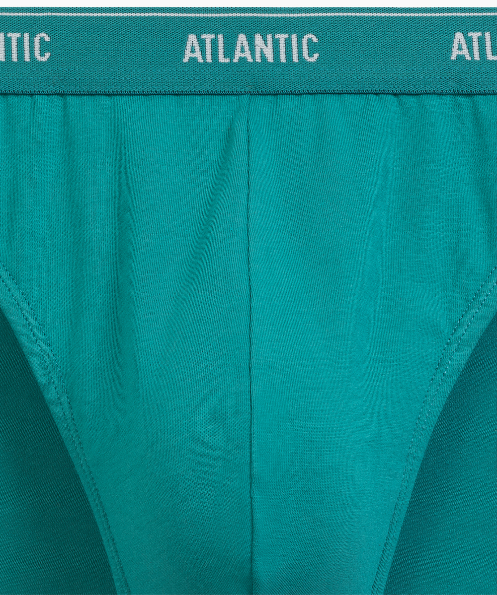 Мужские трусы слипы спорт Atlantic, набор 2 шт., хлопок, бирюзово-зеленые + темно-голубые, 2RMP-094