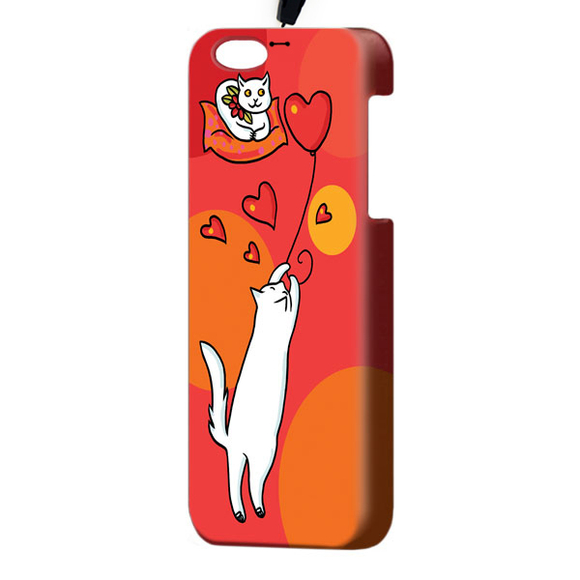 Чехол пластиковый для айфона SE/5/ 5S "Воздушный шарик" с ланъярдом