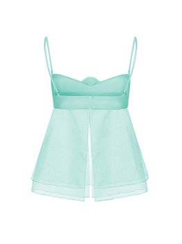 Топ из тонкой органзы с цветком