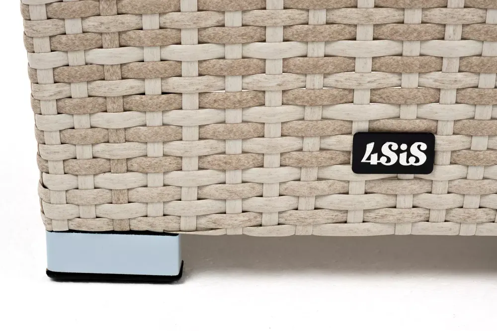 "Капучино" кашпо для цветов плетеное из искусственного ротанга, цвет бежевый