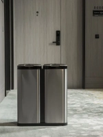 Ведро для раздельного сбора мусора, сенсорное, 2 емкости, Foodatlas JAH-8523, 60л (30+30)