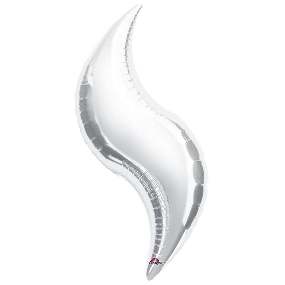 Шар фольгированный Зигзаг 48 см (Серебряный)
