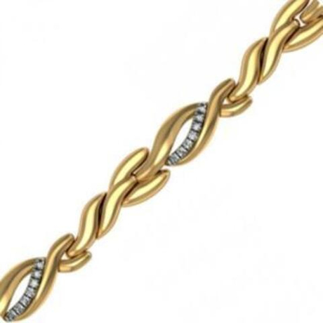 Браслет из золота с фианитами