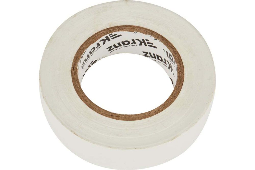 Изолента ПВХ KRANZ 0,13х19 мм, 25 м, белая KR-09-2201